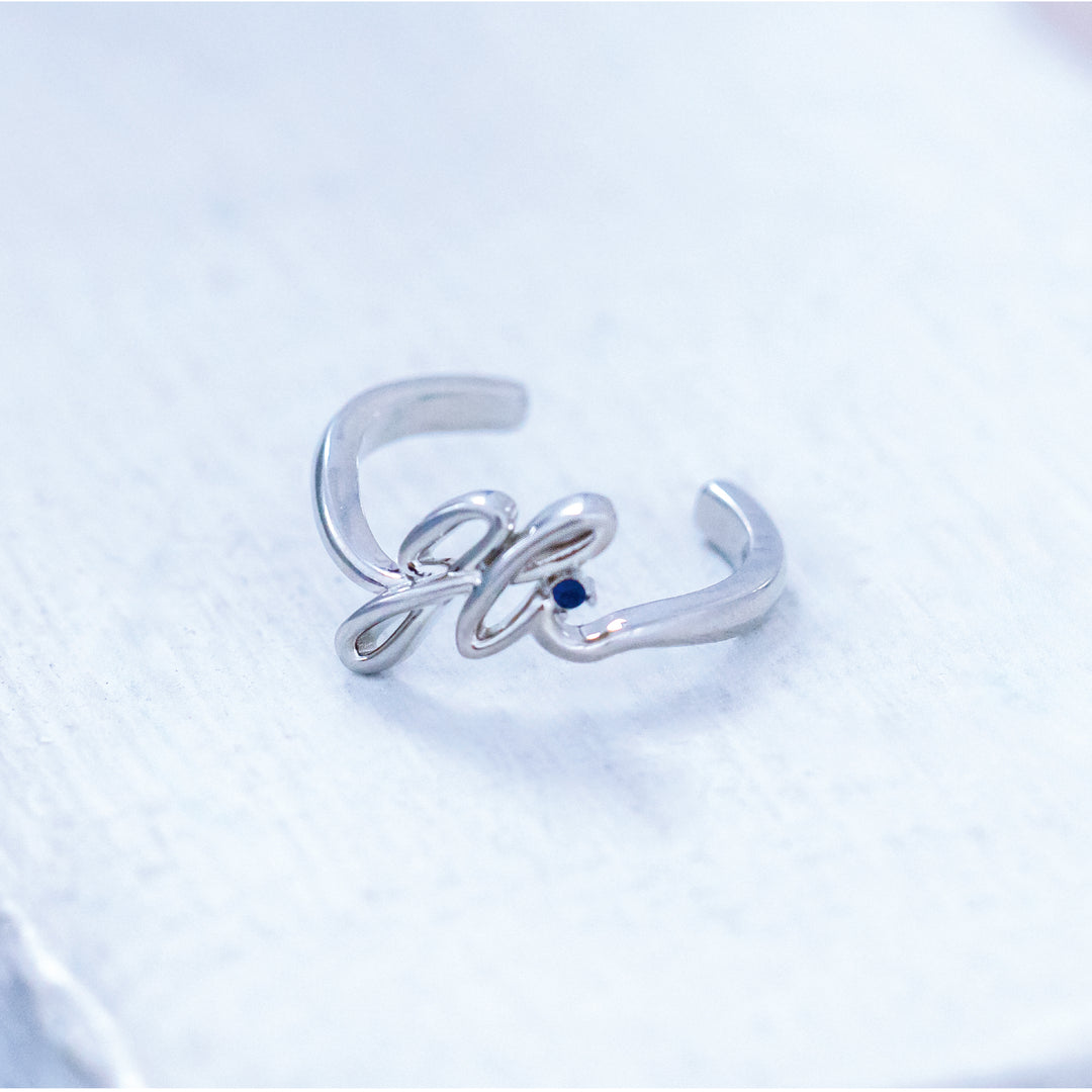 雨宮天”genuine blue” Letter Ring – ミュージックレインモール